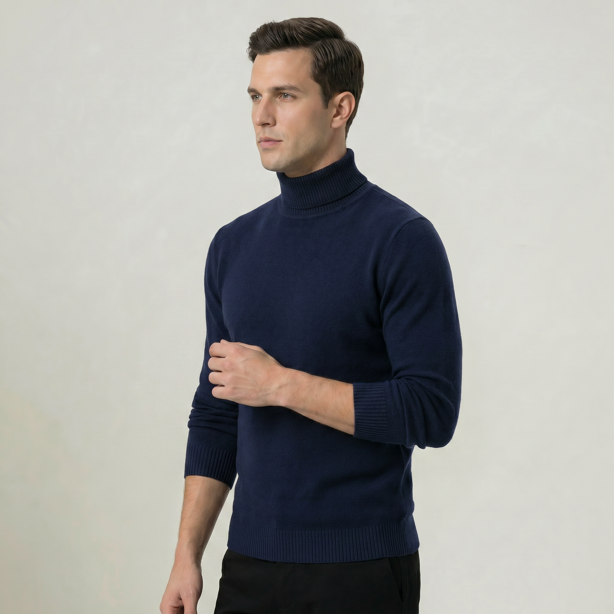 Men's Cashmere Knit Turtleneck Sweater