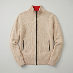 Men’s Knit Zip-Up Jumper - Stand Collar Regular Fit