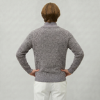 Men’s Knit Zip-Up Jumper - Stand Collar Regular Fit
