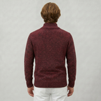 Men’s Knit Zip-Up Jumper - Stand Collar Regular Fit