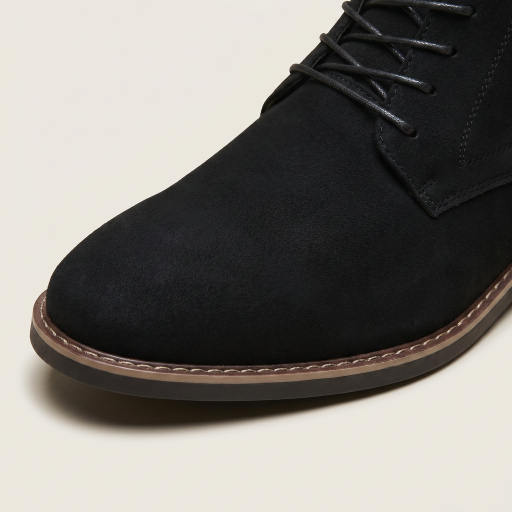 Men’s Lace-Up Ankle Boots - Round Toe Regular Fit