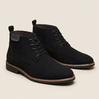 Men’s Lace-Up Ankle Boots - Round Toe Regular Fit