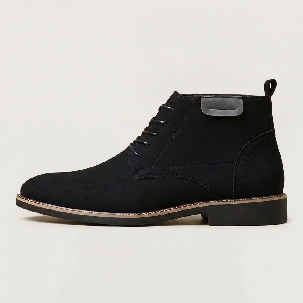 Men’s Lace-Up Ankle Boots - Round Toe Regular Fit