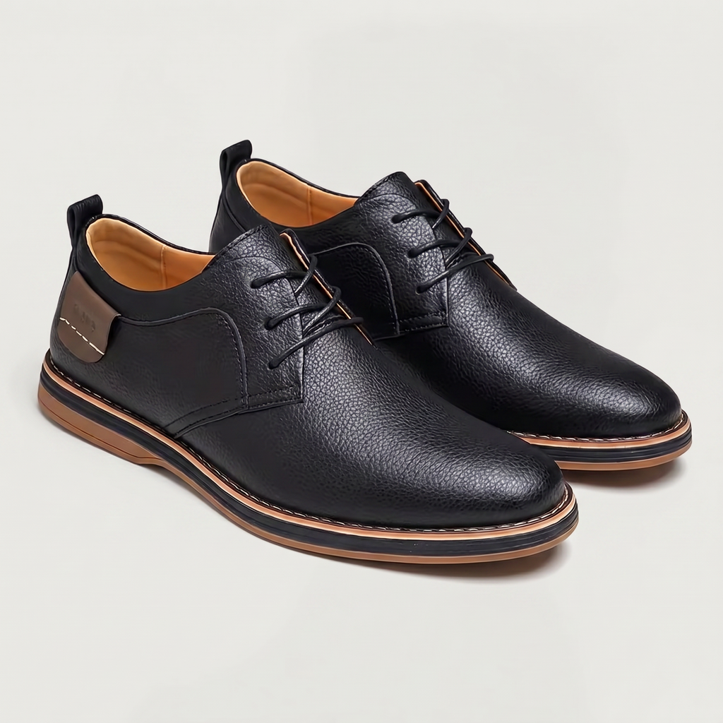 Men’s Lace-Up Textured Dress Shoes - Comfort Fit