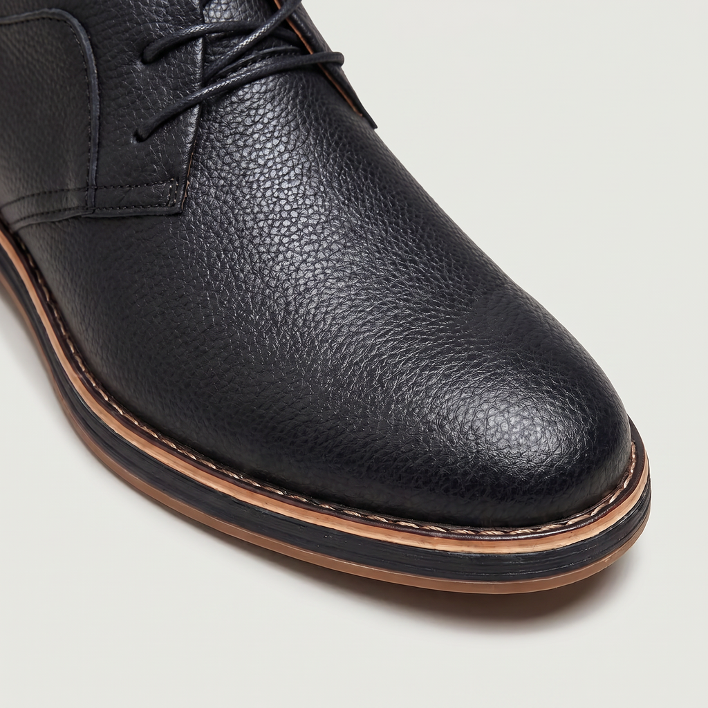 Men’s Lace-Up Textured Dress Shoes - Comfort Fit