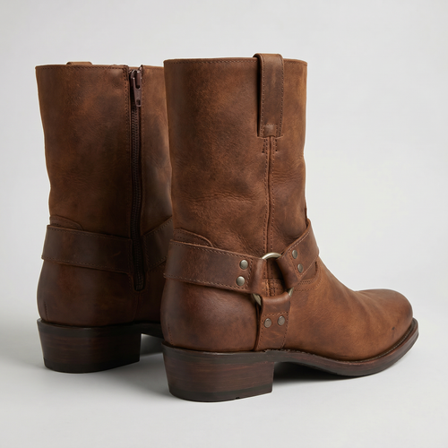 Men's Leather Boots – Slip-On Ankle Boots
