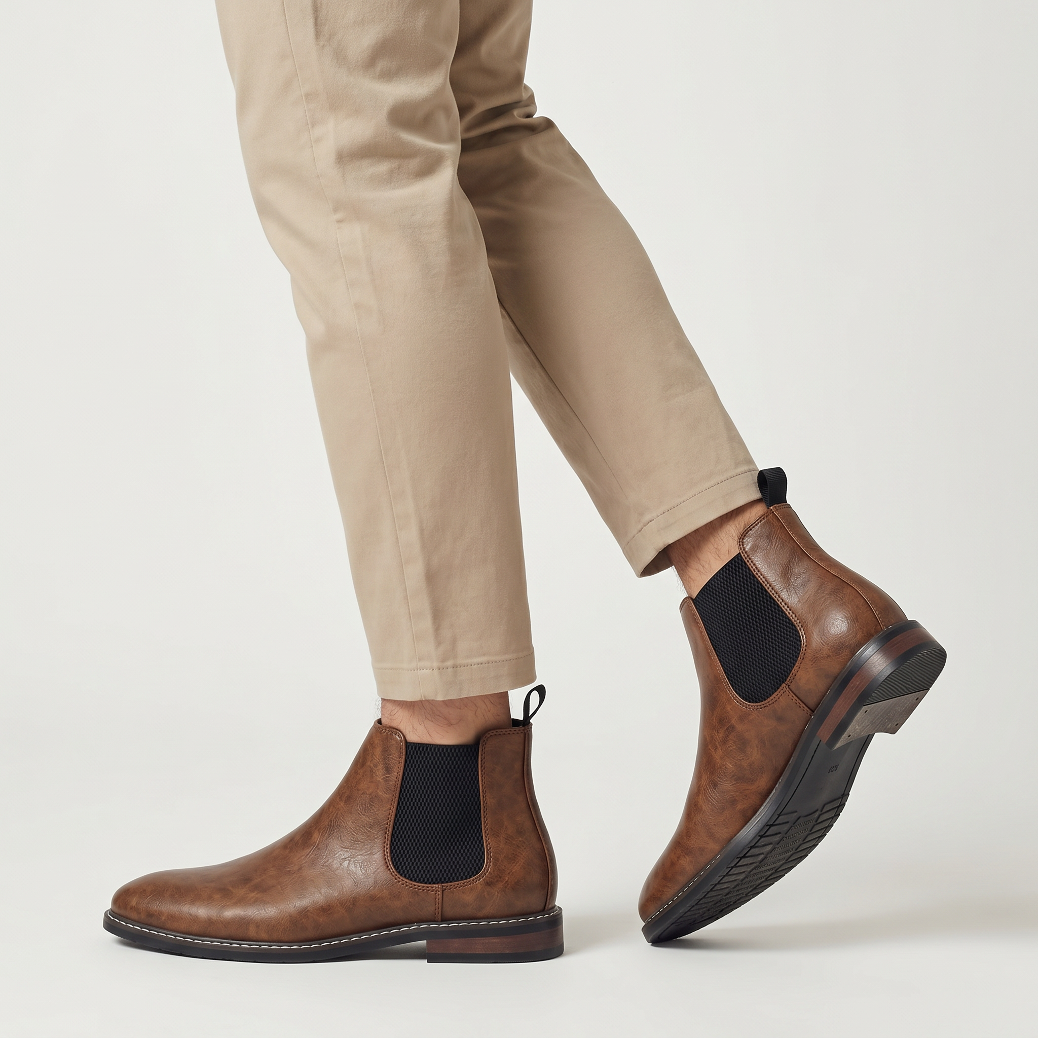 Men’s Leather Chelsea Boots - Classic Slip-On Ankle Fit