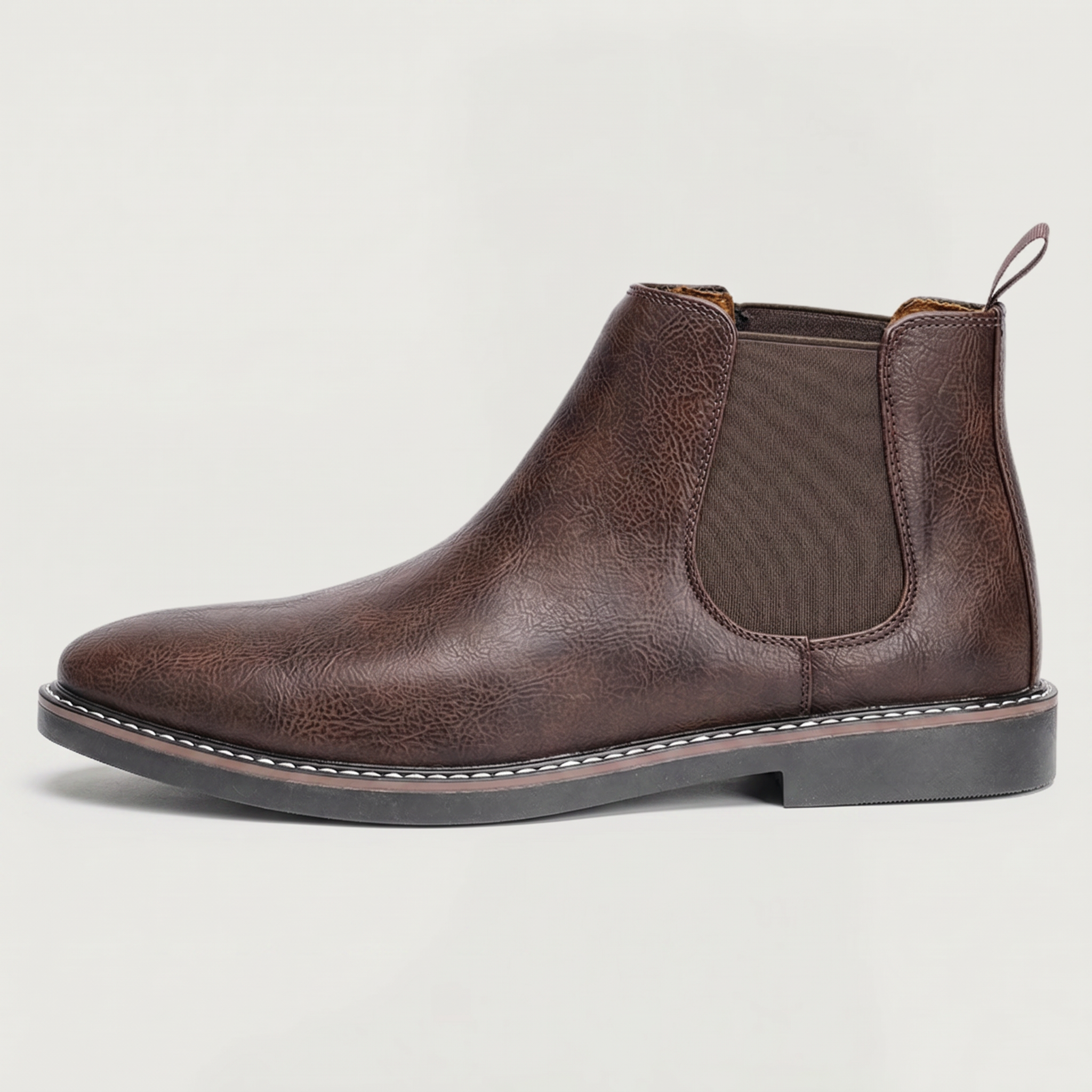 Men’s Leather Chelsea Boots - Classic Slip-On Ankle Fit
