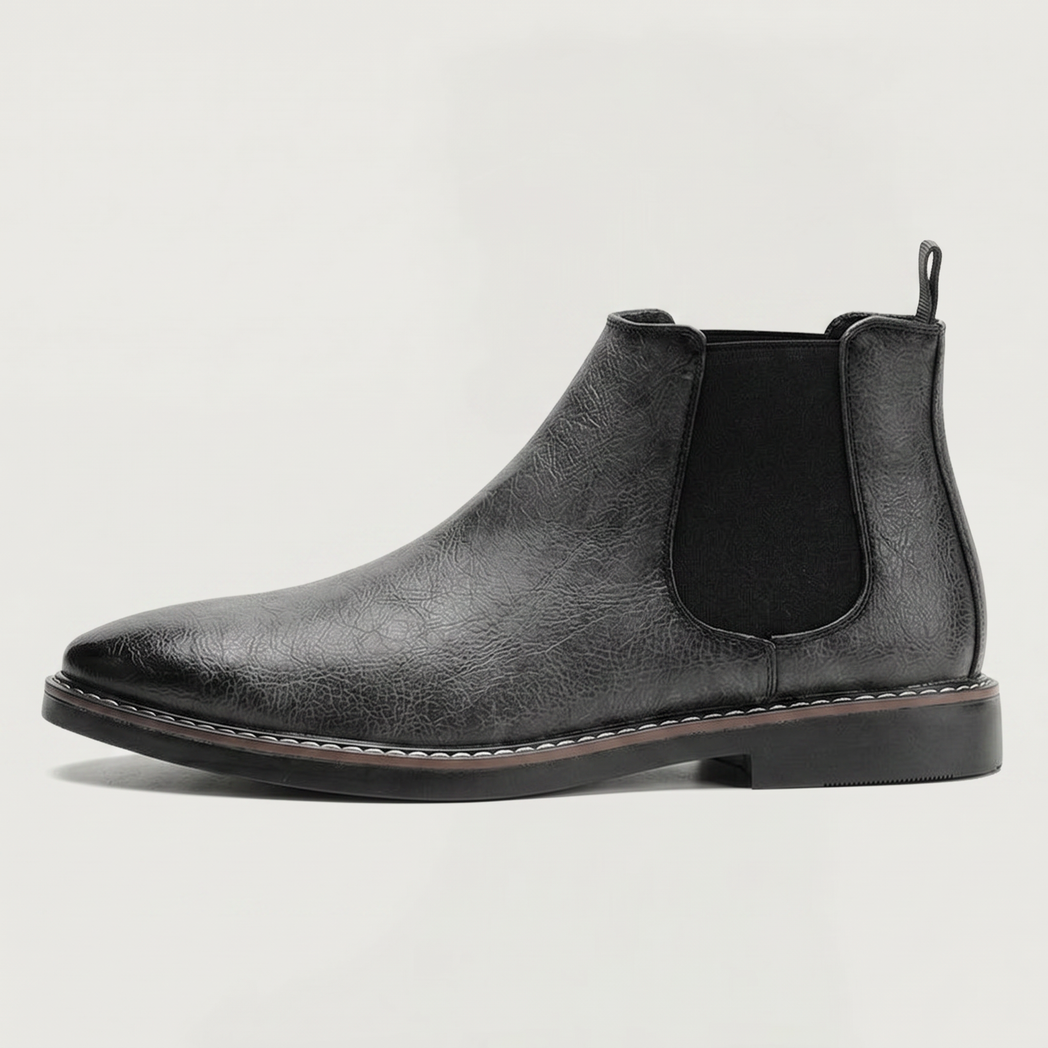 Men’s Leather Chelsea Boots - Classic Slip-On Ankle Fit