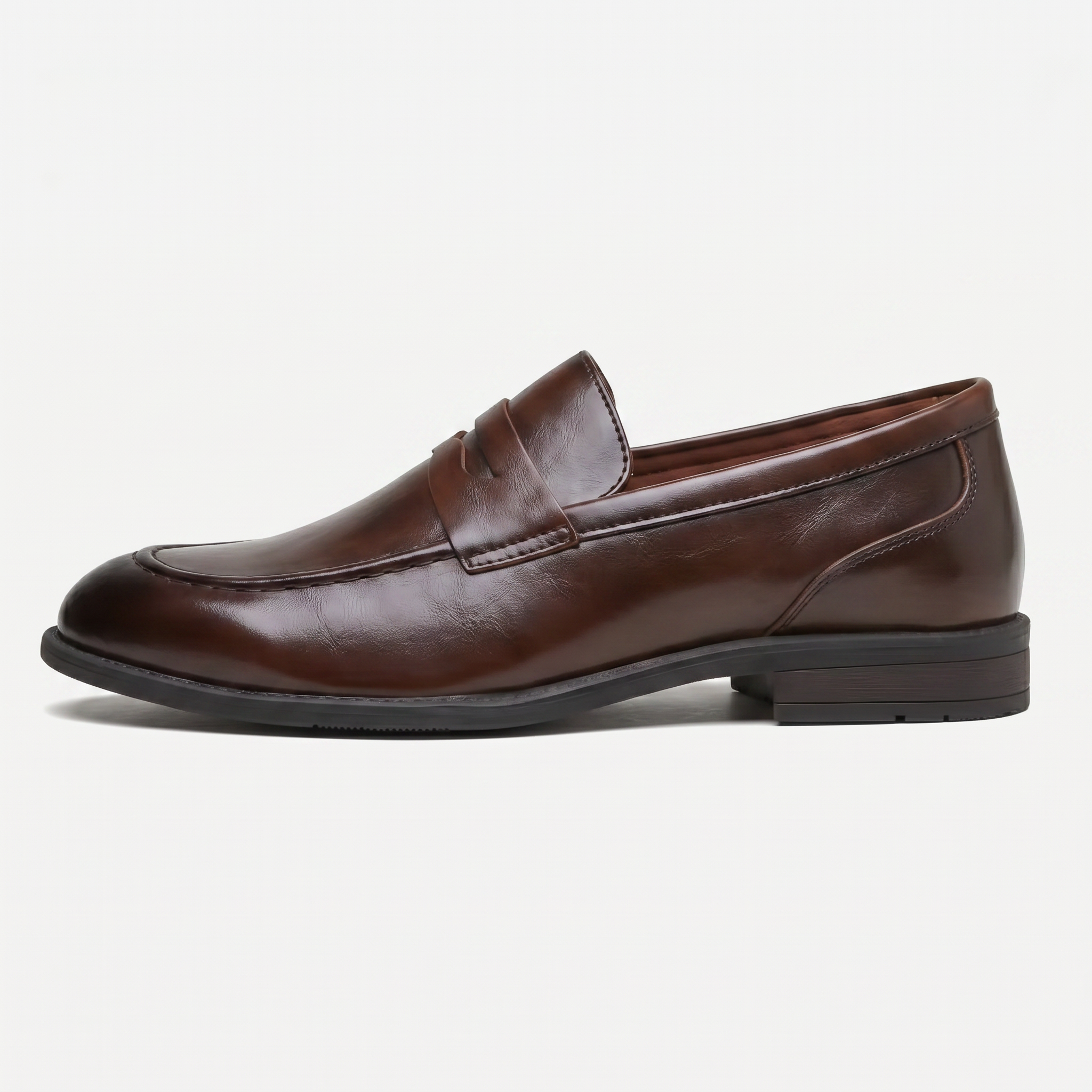 Men’s Leather Slip-On Loafers - Soft Sole Business Casual Shoes