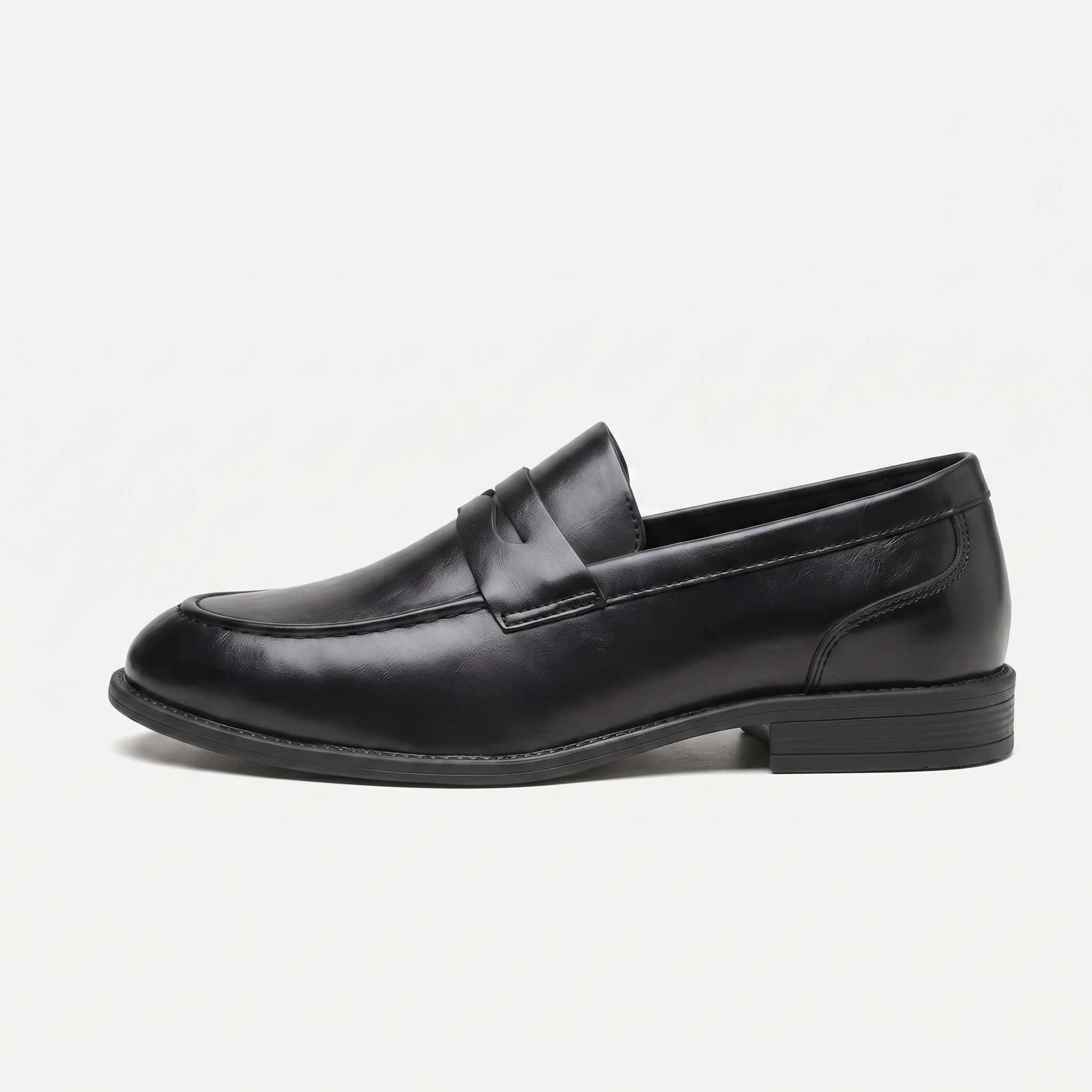Men’s Leather Slip-On Loafers - Soft Sole Business Casual Shoes