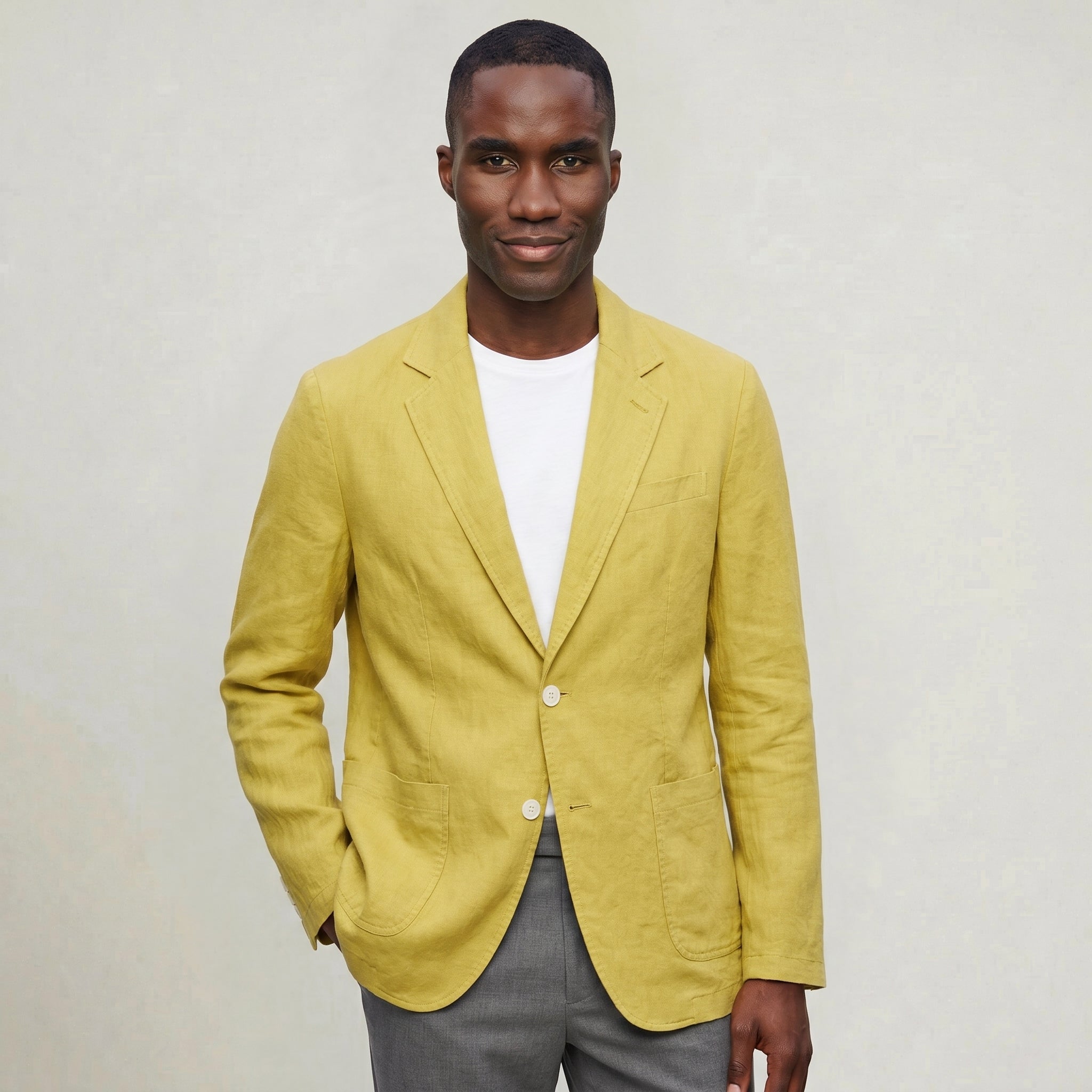 Men’s Linen Blazer - Lightweight  Breathable Jacket