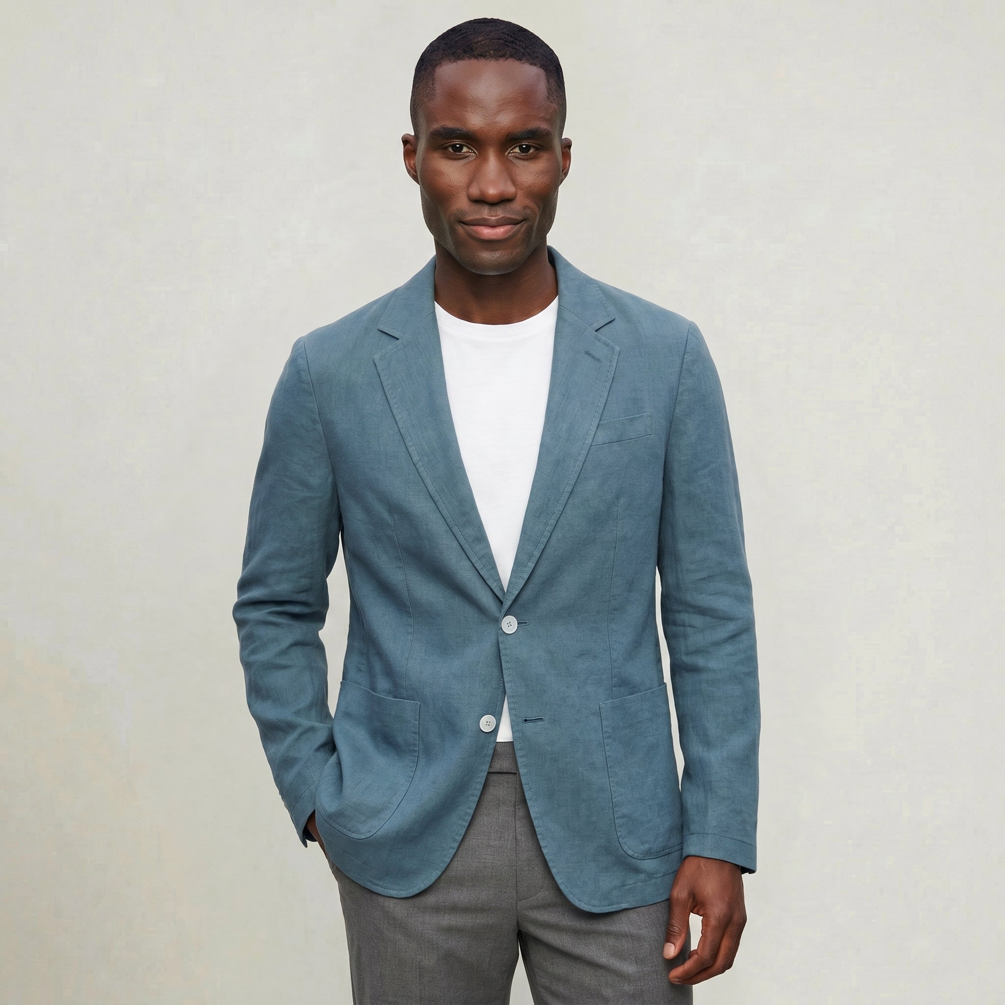 Men’s Linen Blazer - Lightweight  Breathable Jacket