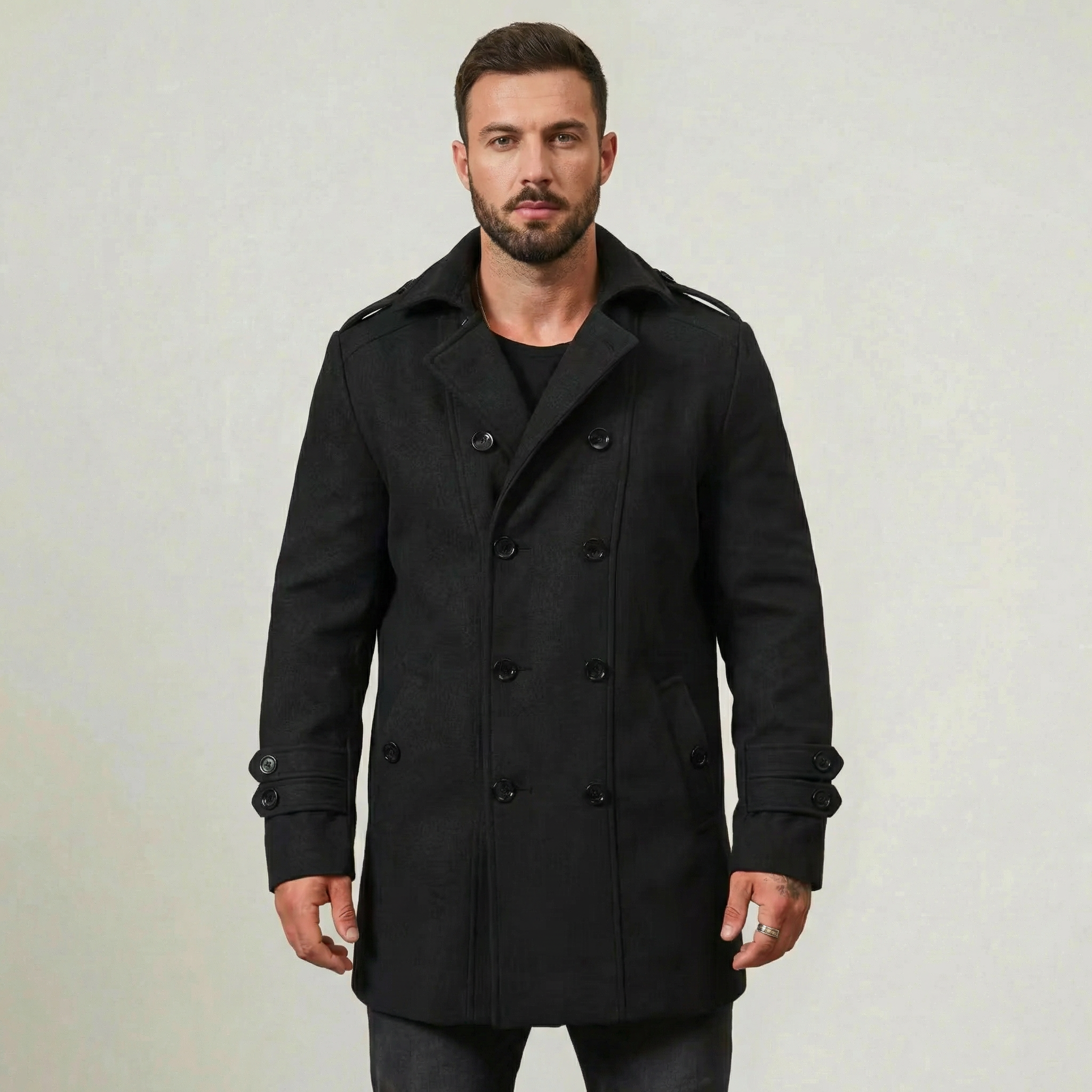 Men’s Lightweight Buttoned Autumn Coat