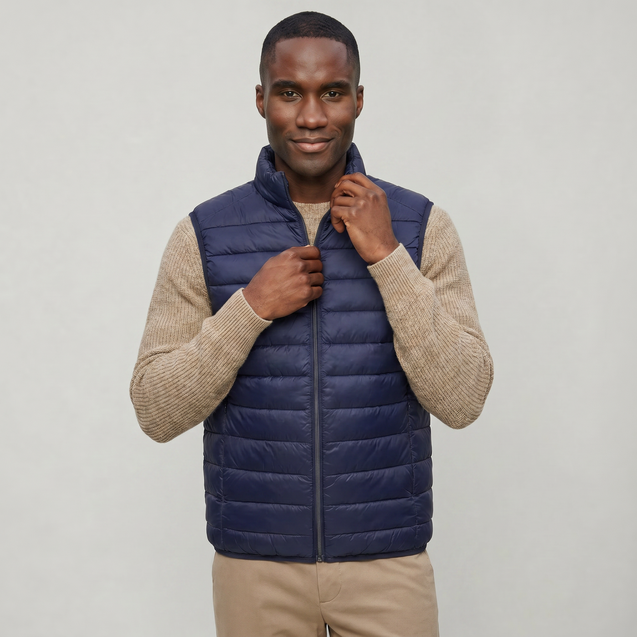 Men’s Lightweight Padded Vest - Quilted Casual Outerwear Jacket