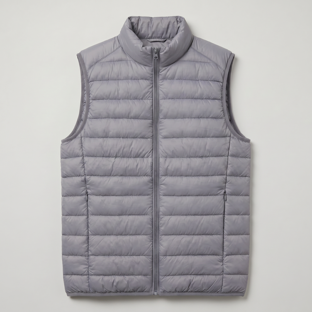 Men’s Lightweight Padded Vest - Quilted Casual Outerwear Jacket
