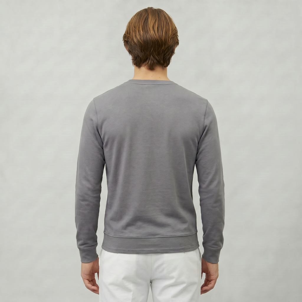 Men’s Long Sleeve Henley Shirt - Button Neck Regular Fit