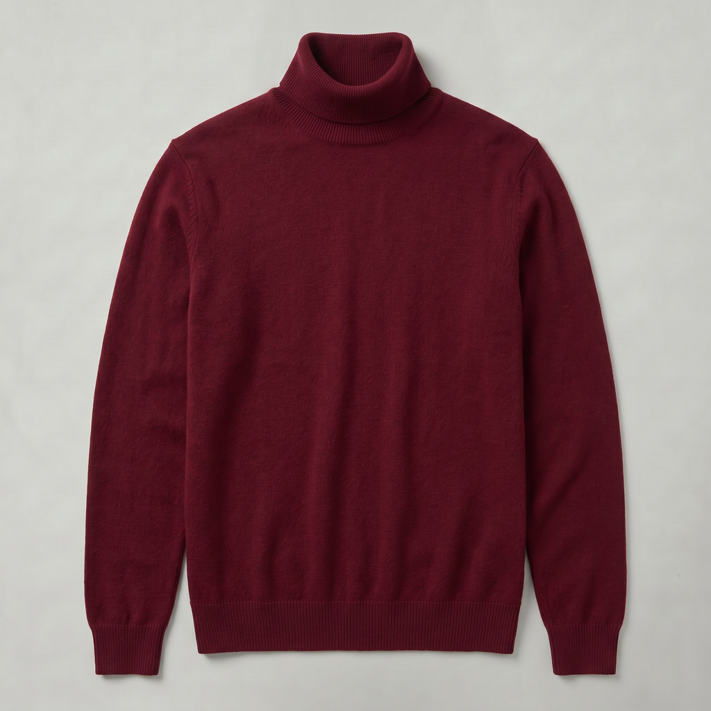 Men’s Turtleneck Sweater - Loose Fit