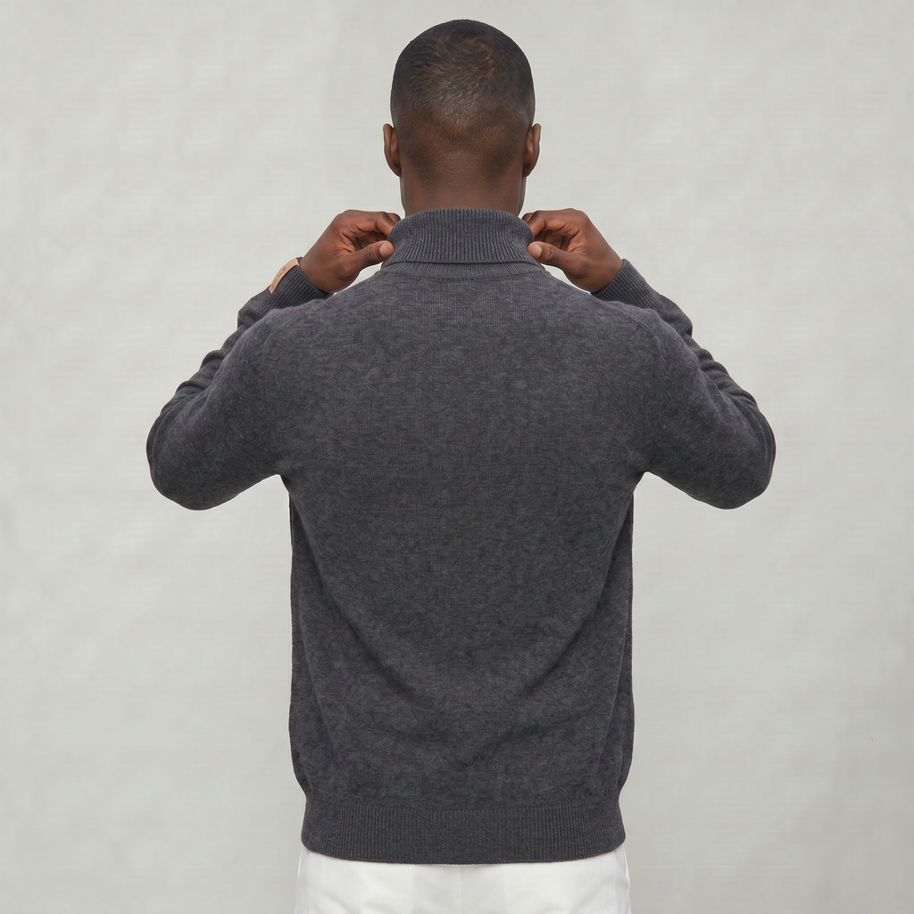 Men’s Turtleneck Sweater - Loose Fit