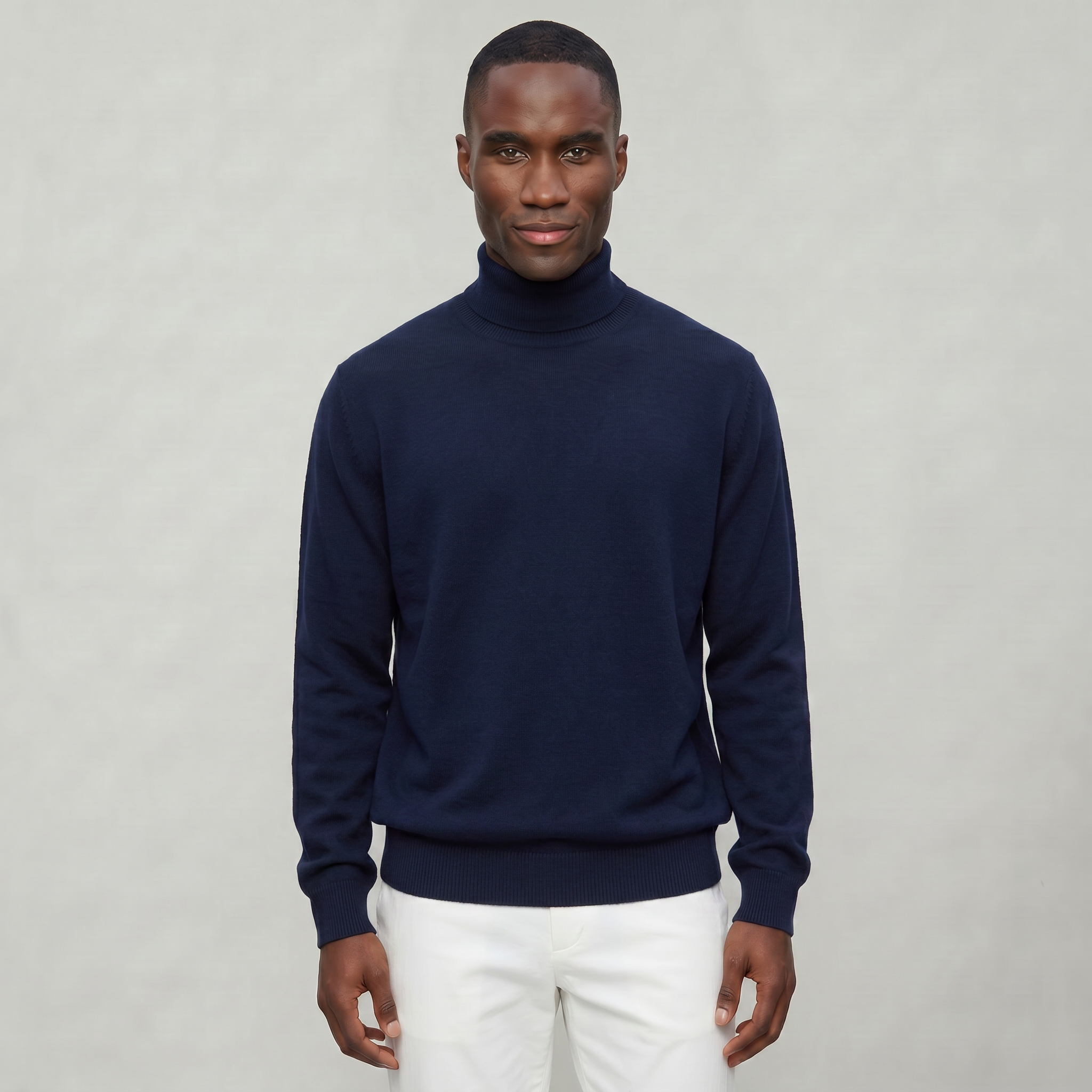 Men’s Turtleneck Sweater - Loose Fit