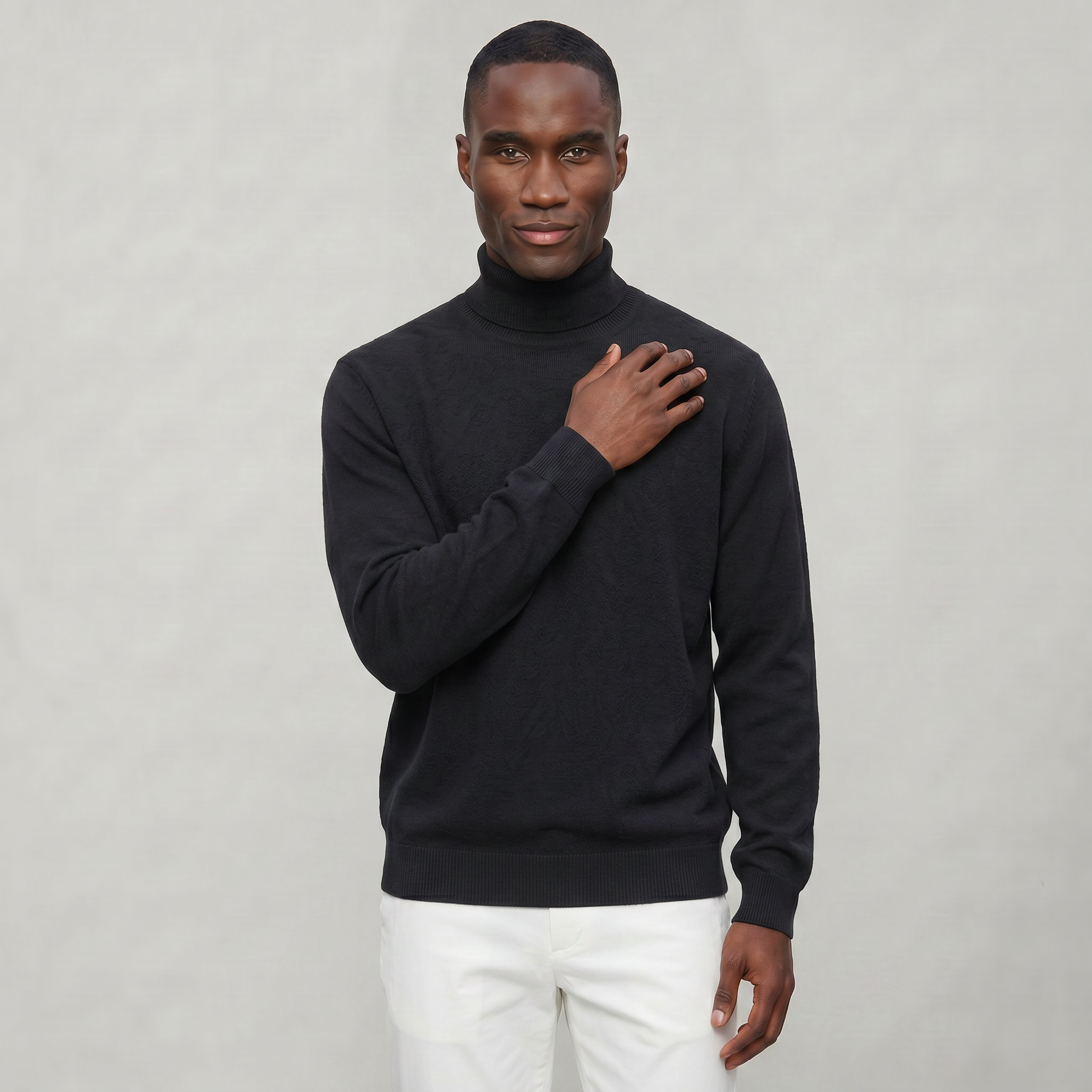 Men’s Turtleneck Sweater - Loose Fit