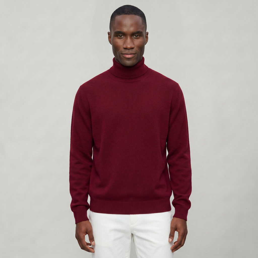 Men’s Turtleneck Sweater - Loose Fit