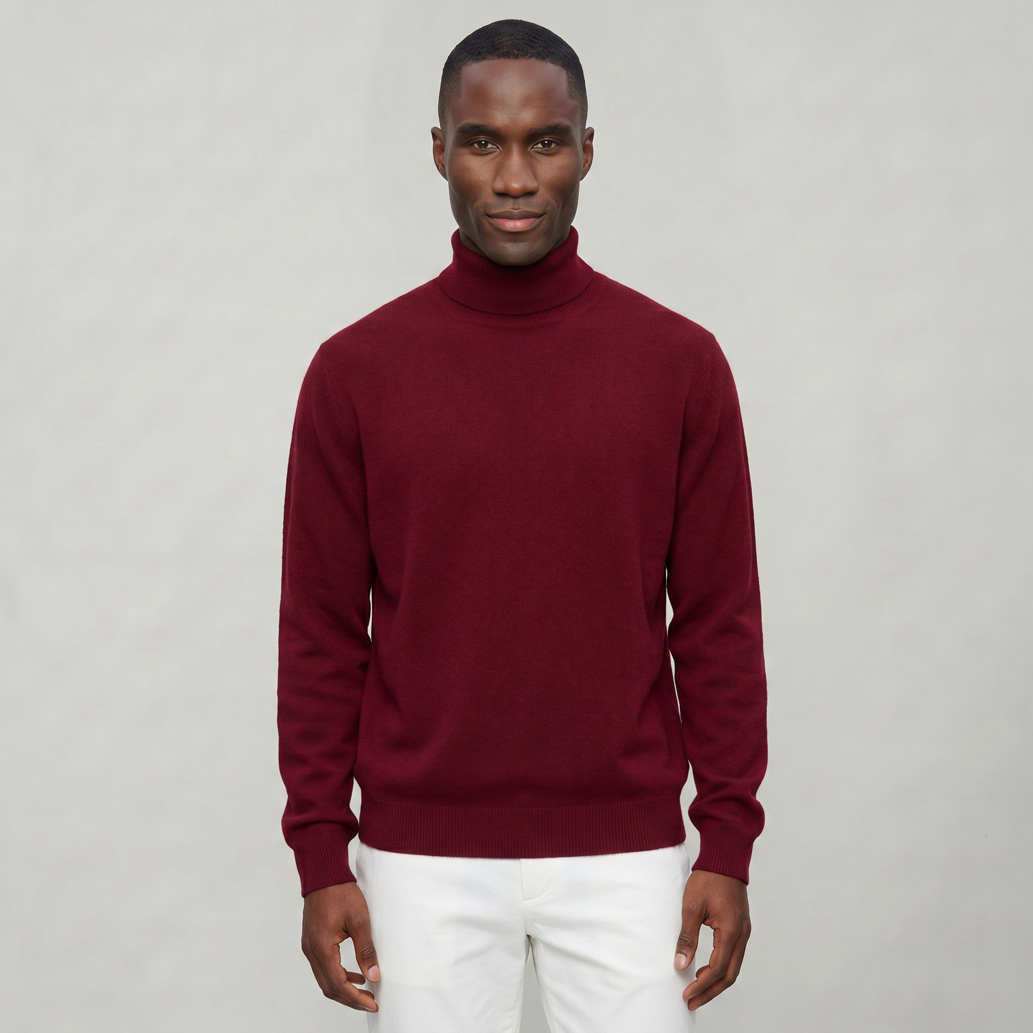 Men’s Turtleneck Sweater - Loose Fit