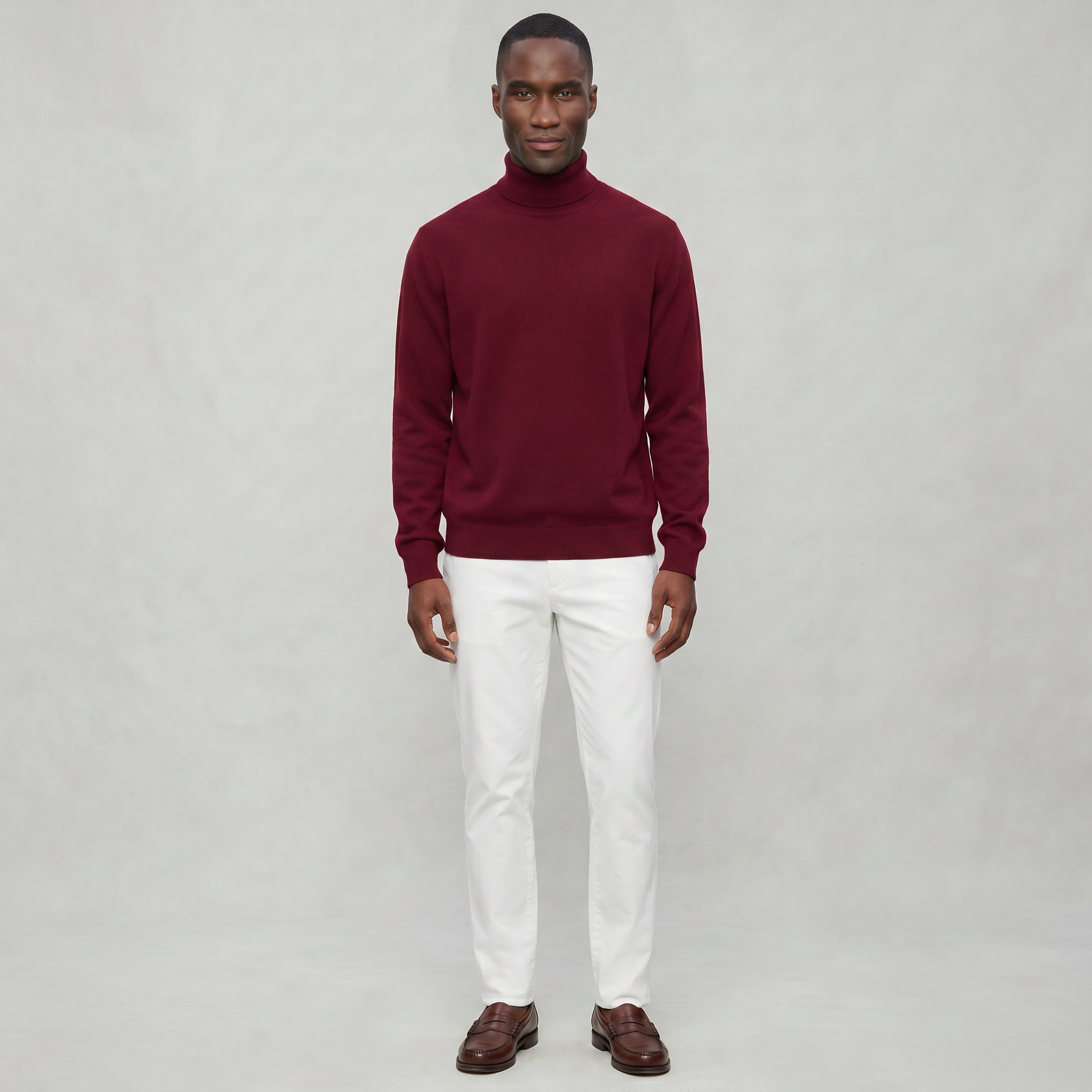 Men’s Turtleneck Sweater - Loose Fit