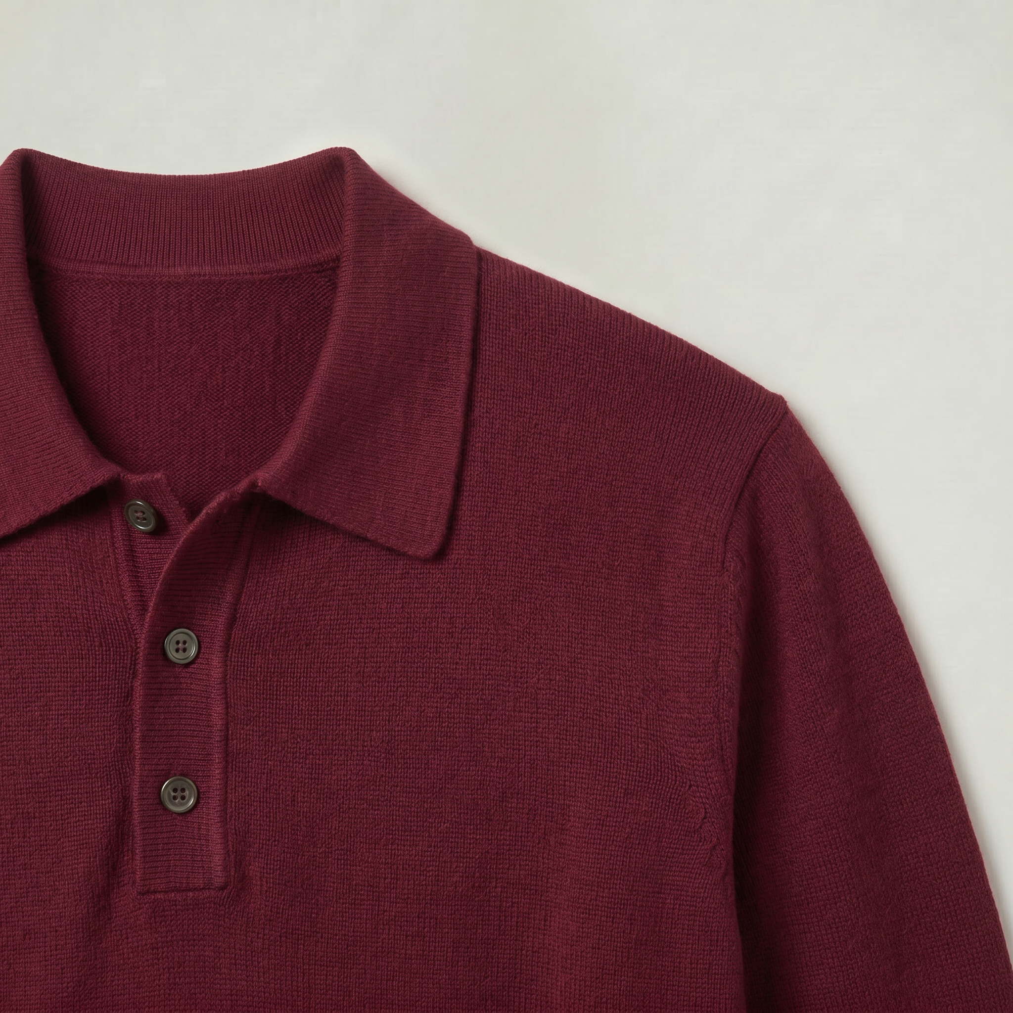 Men’s Polo Sweater - Long Sleeve Regular Fit