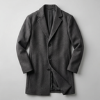 Men’s Mid-Length Coat - Single-Breasted Slim Fit