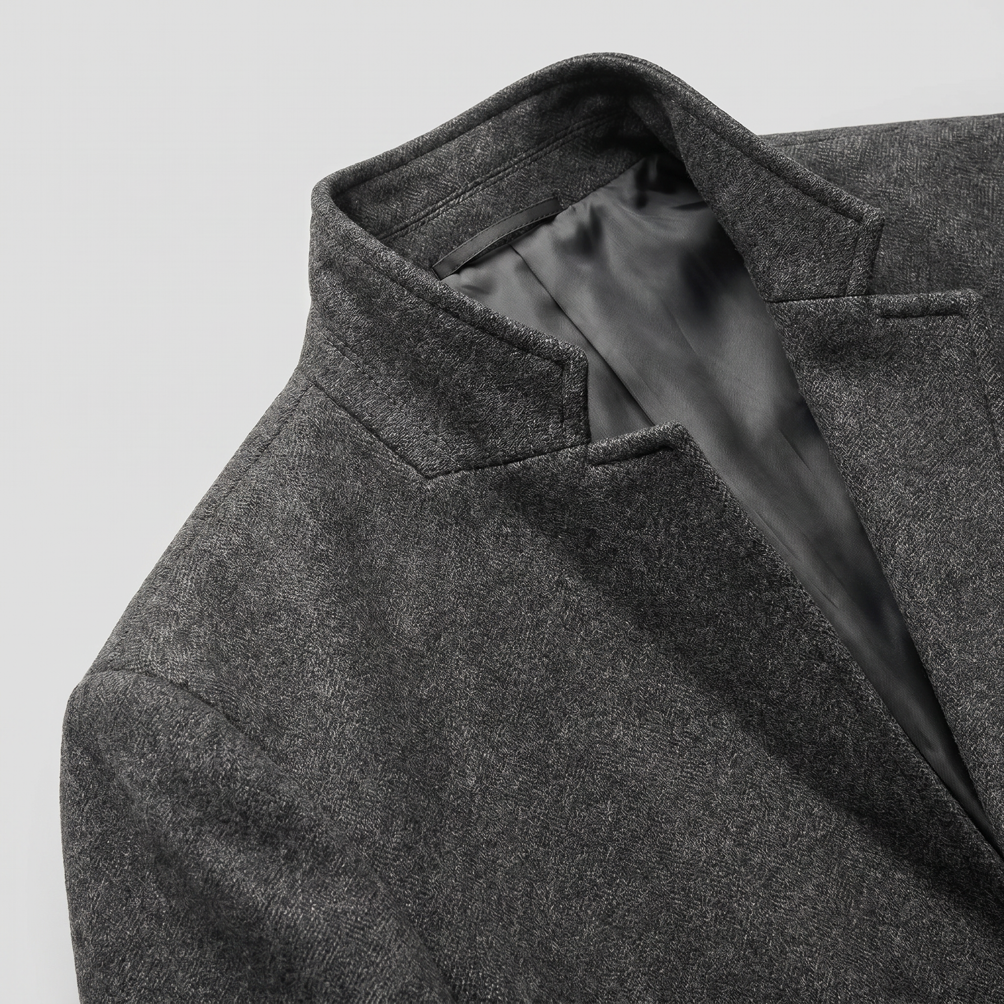 Men’s Mid-Length Coat - Single-Breasted Slim Fit