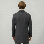Men’s Mid-Length Coat - Single-Breasted Slim Fit