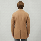 Men’s Mid-Length Coat - Single-Breasted Slim Fit