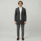 Men’s Mid-Length Coat - Single-Breasted Slim Fit