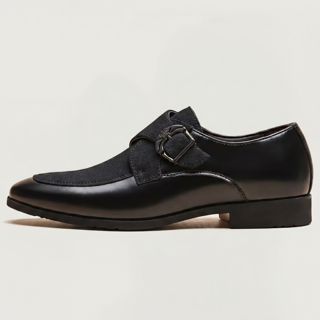 Men’s Monk Strap Dress Shoes - Slip-On Pointed-Toe Shoes