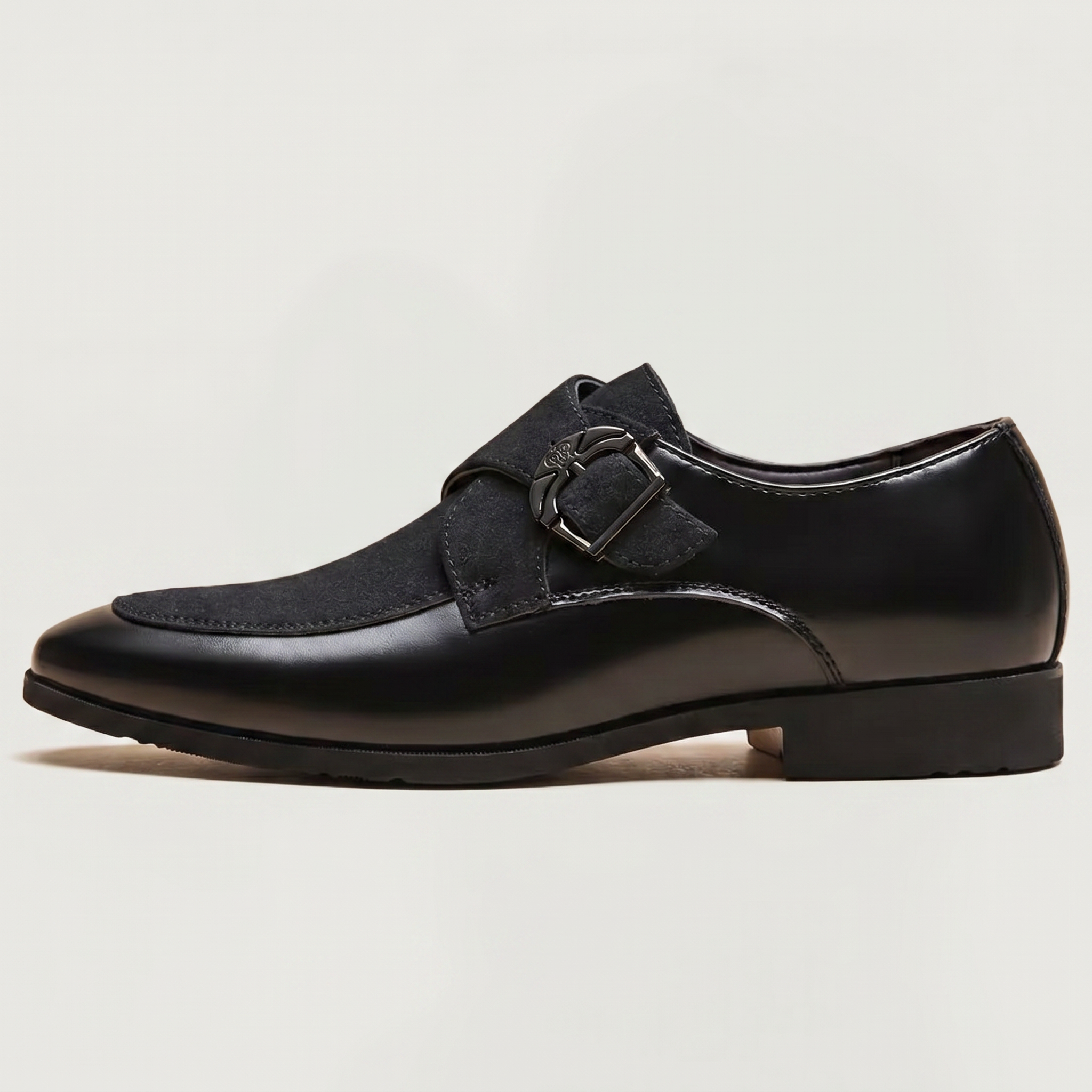 Men’s Monk Strap Dress Shoes - Slip-On Pointed-Toe Shoes