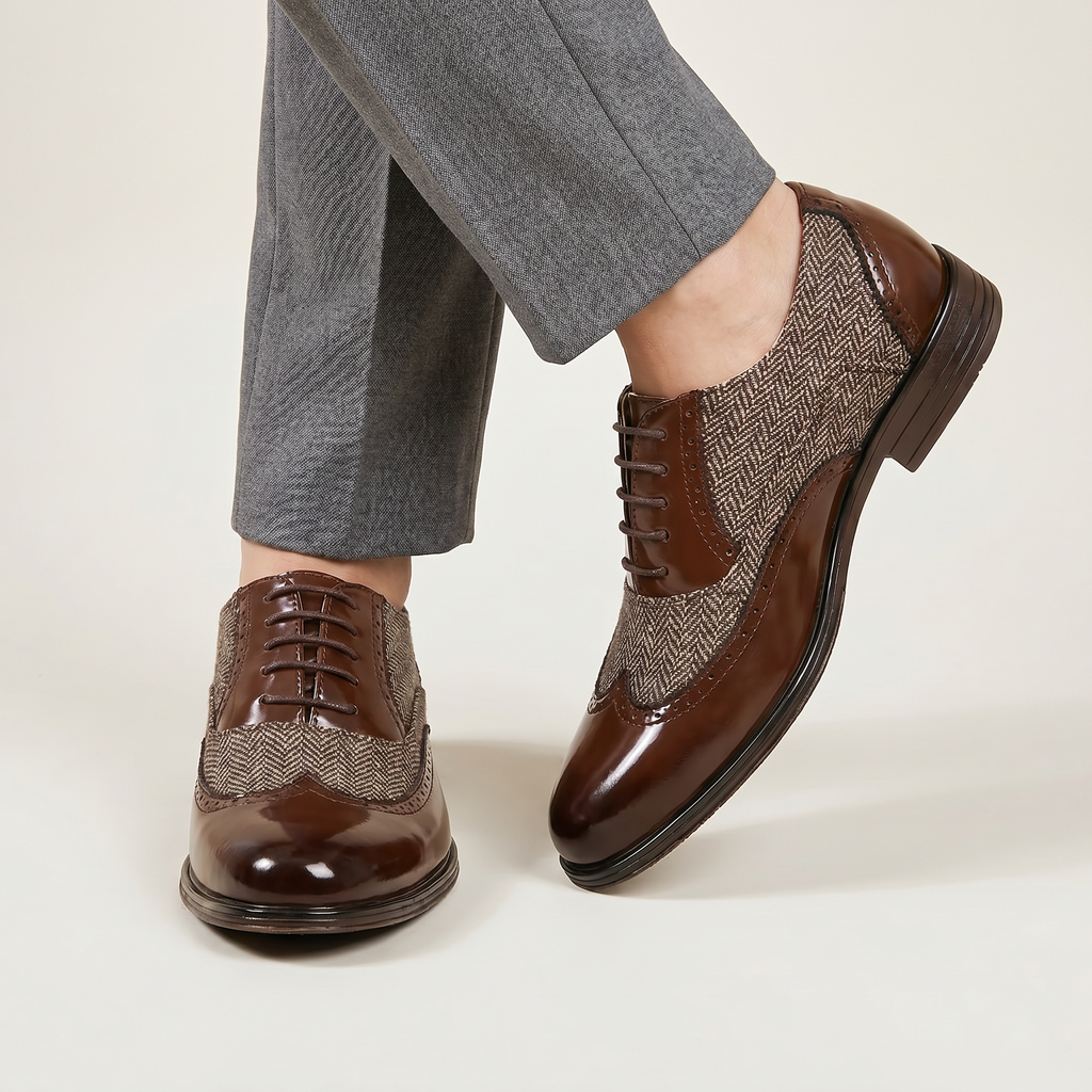 Men’s Oxford Dress Shoes - Lace-Up Formal Comfort Fit