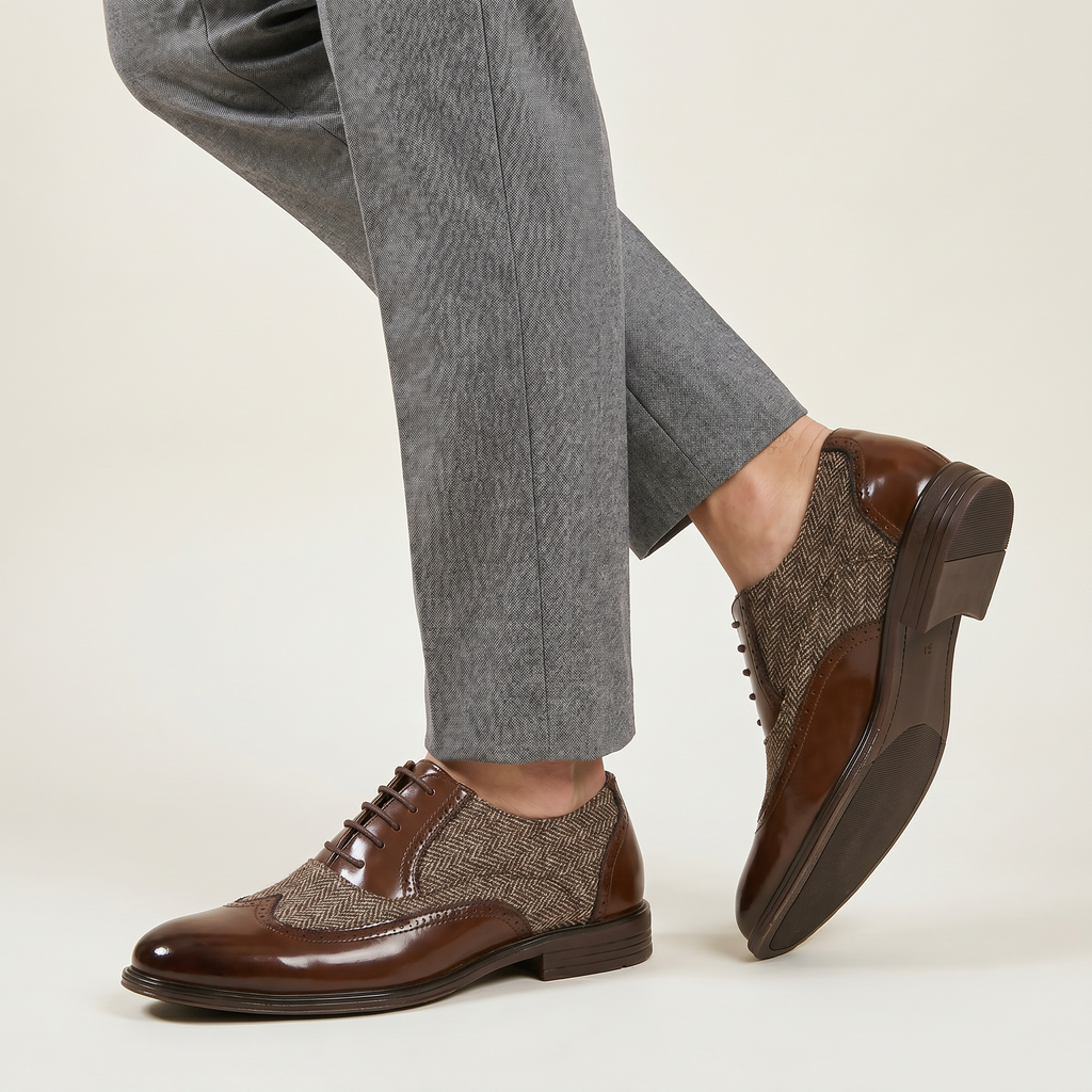 Men’s Oxford Dress Shoes - Lace-Up Formal Comfort Fit