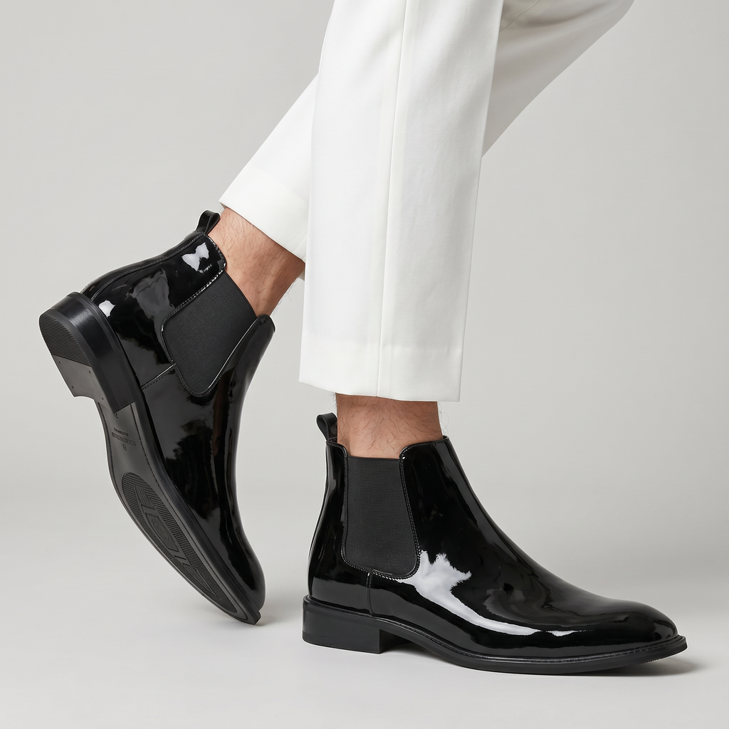Men’s Chelsea Boots - Round Toe Business Ankle Boots