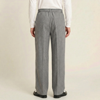 Men’s Pinstripe Wide-Leg Trousers