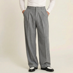 Men’s Pinstripe Wide-Leg Trousers