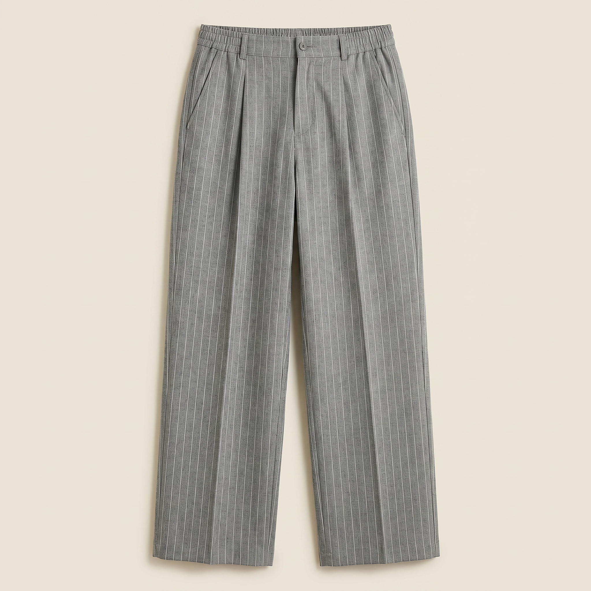 Men’s Pinstripe Wide-Leg Trousers