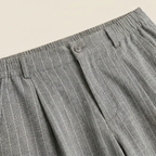 Men’s Pinstripe Wide-Leg Trousers