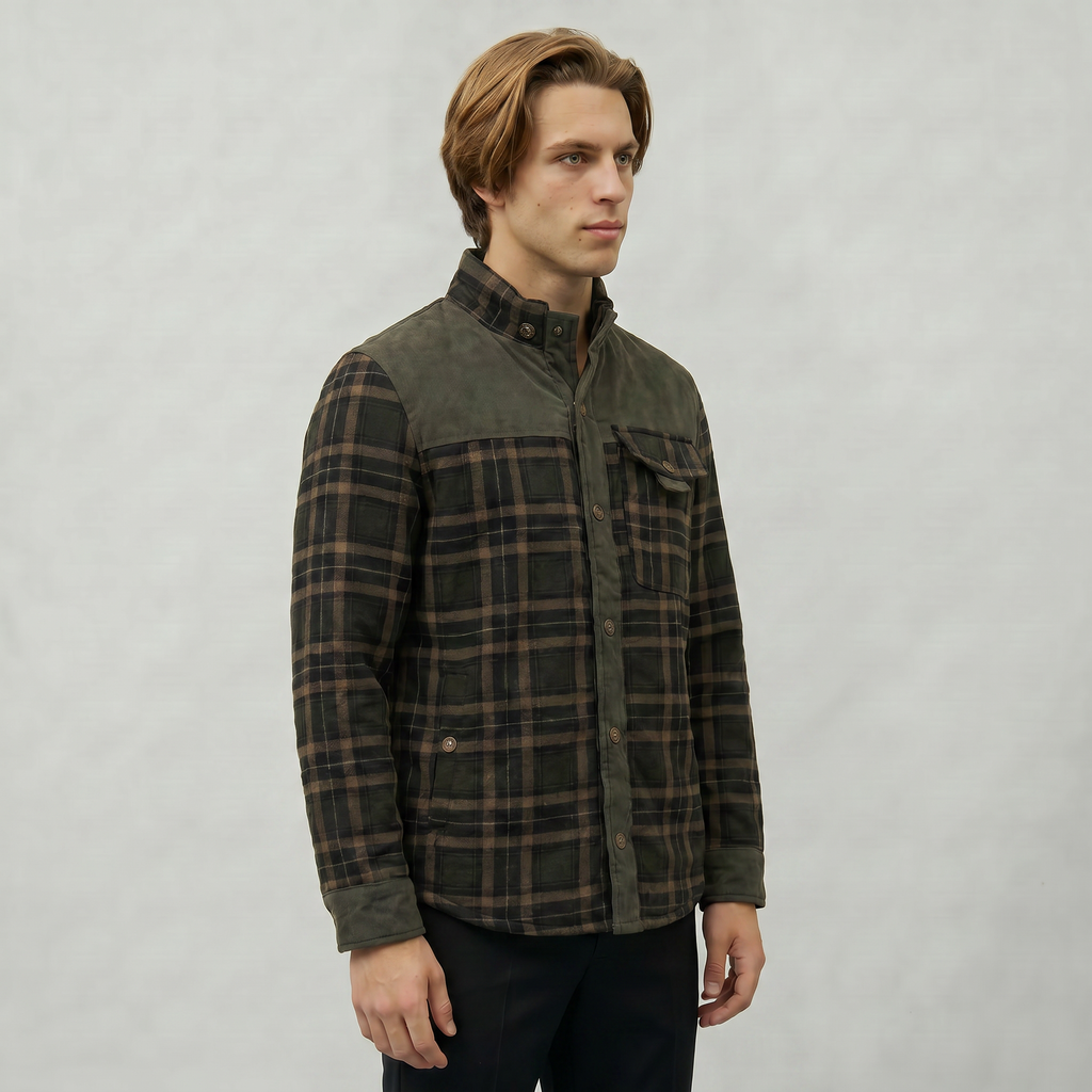 Men’s Plaid Shacket - Button Front Regular Fit