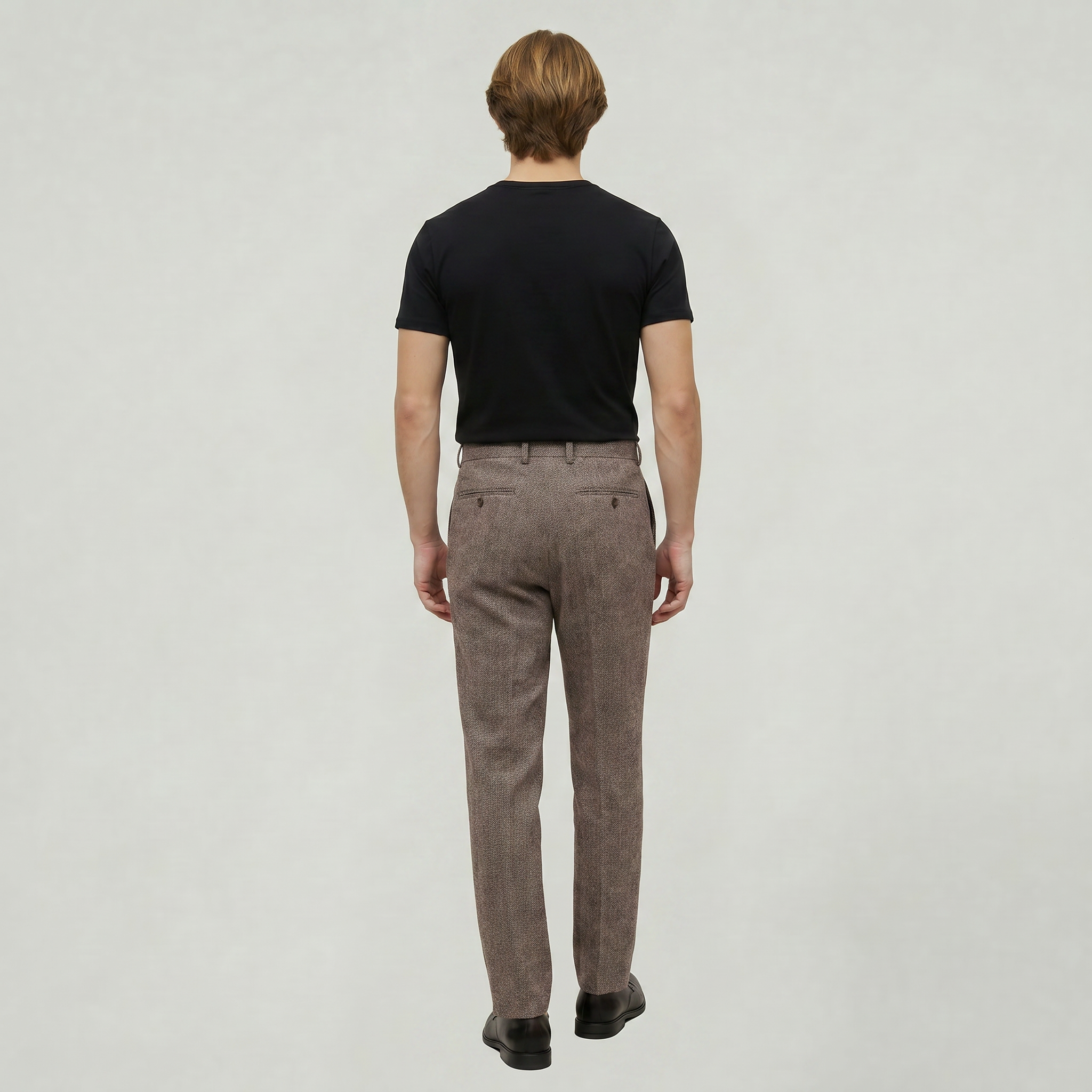 Men’s Pleated High-Waist Trousers - Straight Leg Tailored Fit