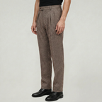 Men’s Pleated High-Waist Trousers - Straight Leg Tailored Fit