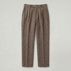 Men’s Pleated High-Waist Trousers - Straight Leg Tailored Fit