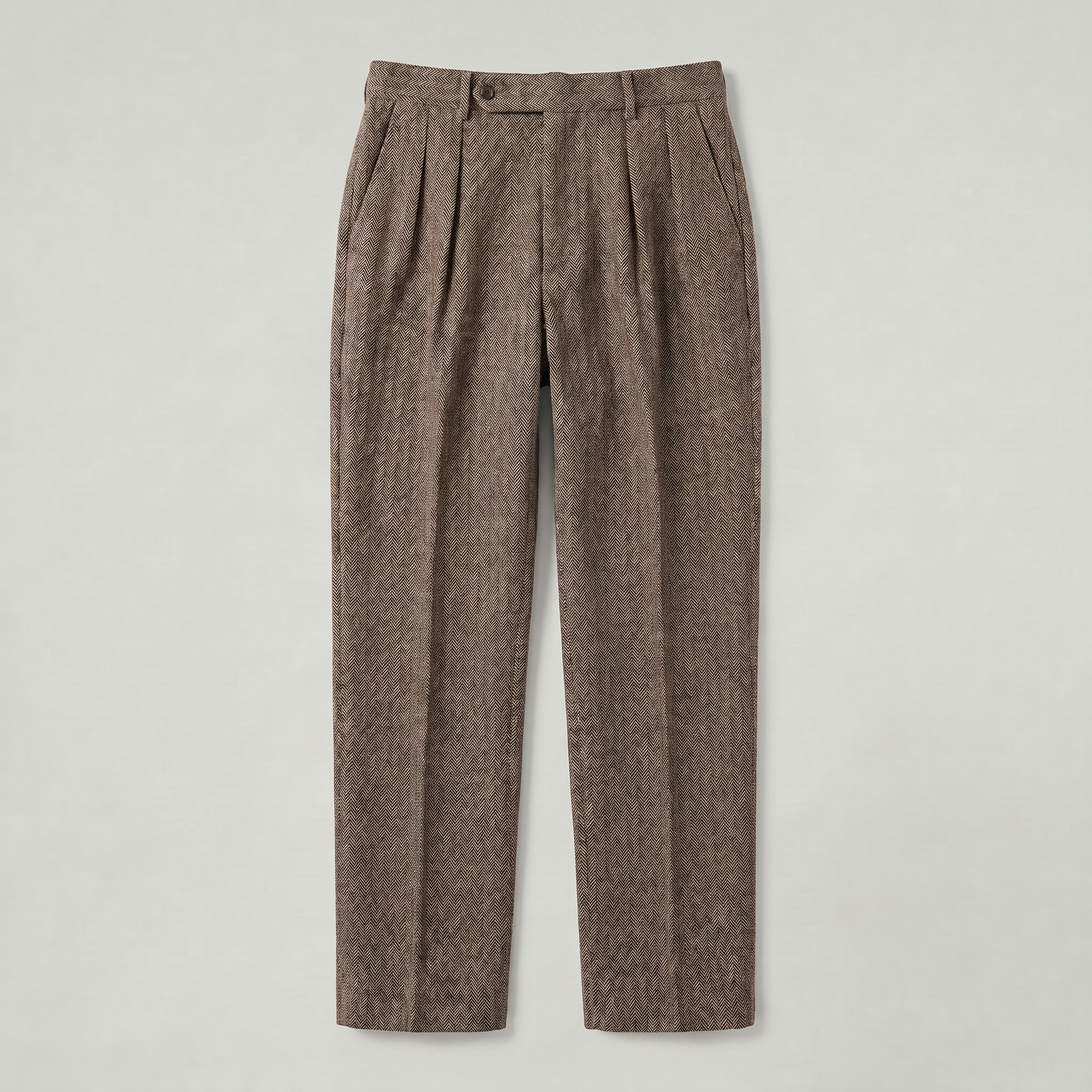 Men’s Pleated High-Waist Trousers - Straight Leg Tailored Fit