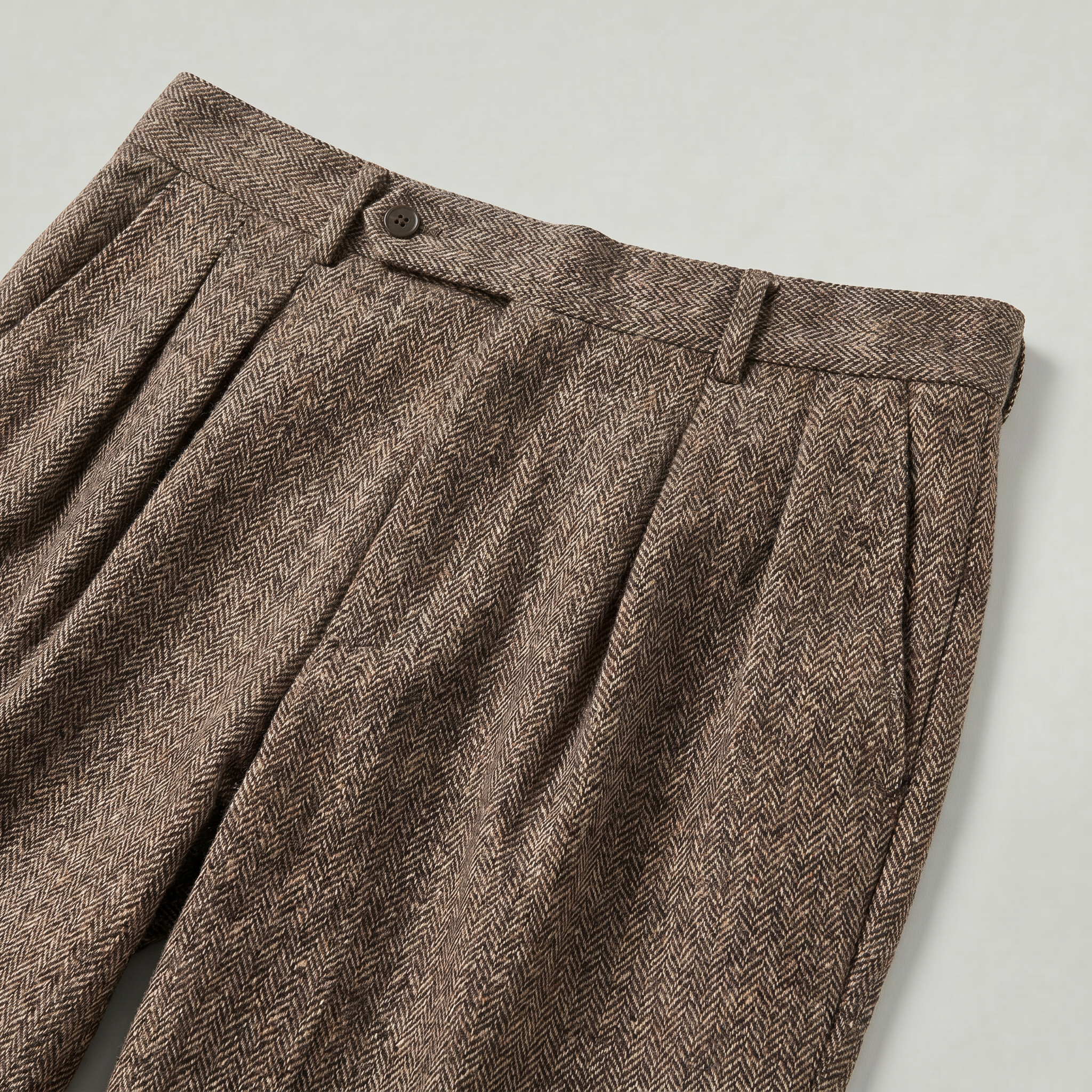 Men’s Pleated High-Waist Trousers - Straight Leg Tailored Fit