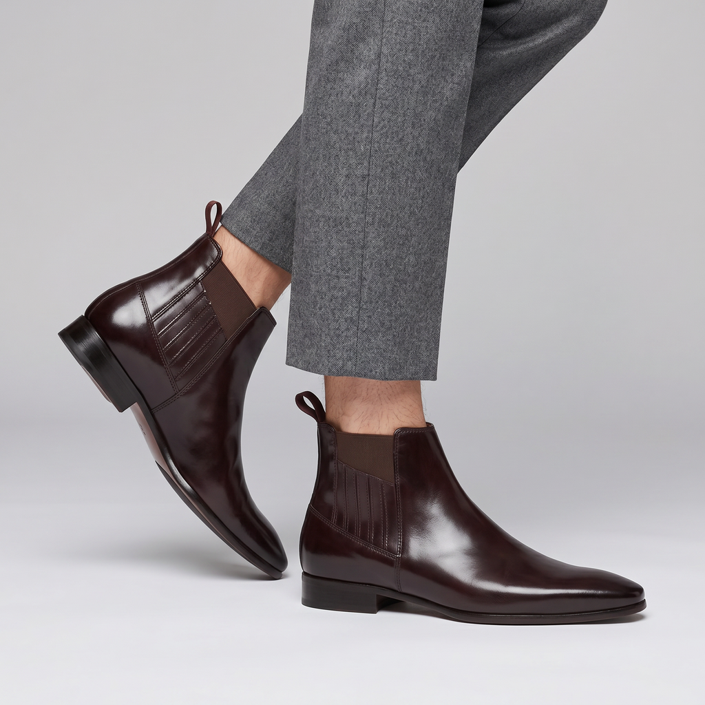 Men’s Pointed Toe Chelsea Boots - Ankle Fit
